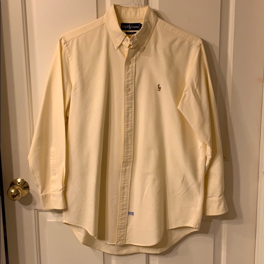 Polos Men’s light yellow stripe dress shirt